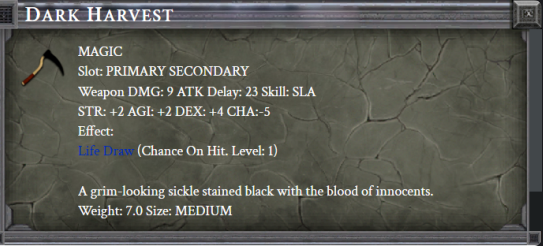 DARK HARVEST item card
